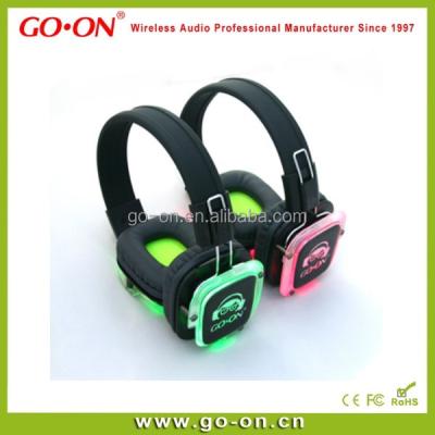 China Super HOT Selling Fantastic LED Disco Wireless Silent Headphones Flashing For Party Use With Fantastic LED Light for sale