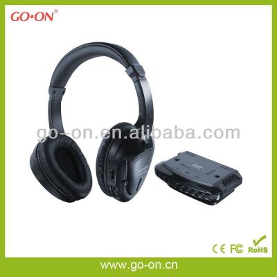 China Up to 80 Meters UHF 863-915MHz Dual Channel Wireless Earphone with Stereo Sound for sale