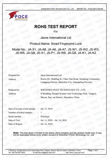 RoHS - Shenzhen Jiakesi Industrial Development Co., Ltd.