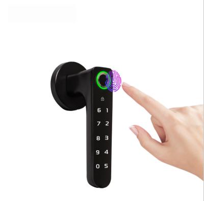 China Amazon home hot sellings office apartments hotel door lock fingerprint door handle passward digital smart biometric key unlock for sale