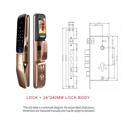 China Home Smart Lock Office Apartments Digital Contact Fingerprint Password Biometric Card Key Unlock WeChat App Remote Phone Alarm for sale