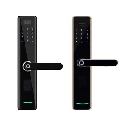 China Alloy Body Door Lock Smart Fingerprint RFID Card And Digital Alloy Electronic Home Security Smart Door Lock Password Lock For Wooden for sale