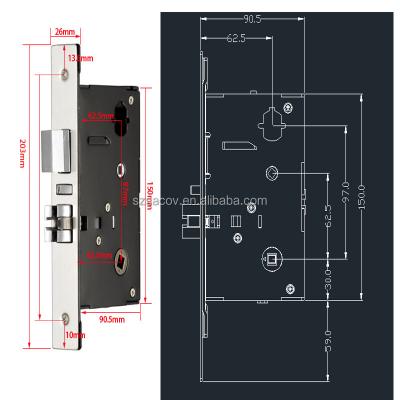 China High quality home electronic door lock office hotel hotel door lock smart rfid card lock 282*70mm for sale