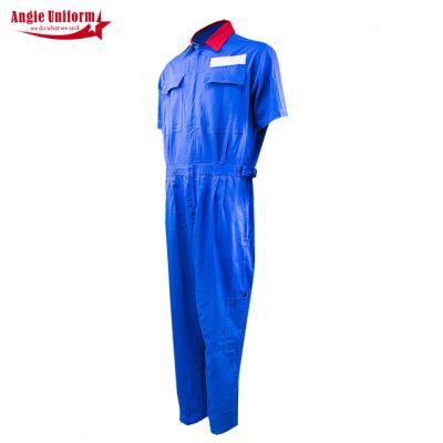 China OEM Factory Service Short Sleeved Manufacturer Anti-pilling Clothes With Pockets Men Cotton Overall Construction Worker Uniforms for sale