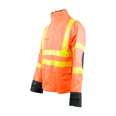 China Wholesale low price high quality bachelor raincoat clothing raincoat with reflector safety reflective construction uniform raincoat for sale