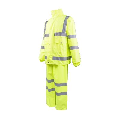 China Wholesale High Quality High Reflective Waterproof Construction Uniform Construction Uniform Raincoat Safety Raincoat For Safety Raincoat Worker Suit for sale