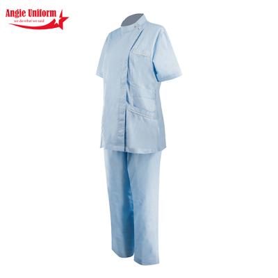 China Wholesale Hospital Medical Uniform Senior Health Care Working Printed Nursing Scrub Short Sleeve Maternity Nursing Clothes for sale