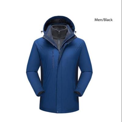 China Anti-pilling Outdoor Waterproof Skiing Snowboarding Jackets Men And Women Three In One Camping Thermal Rise Breathable Jacket for sale