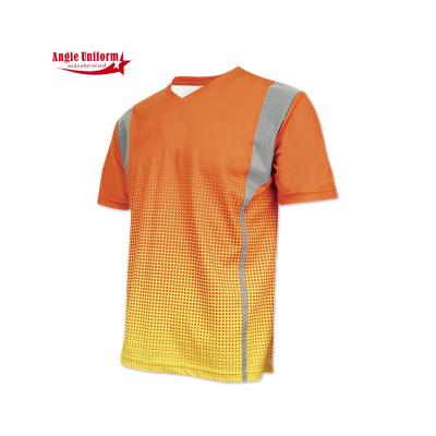 China OEM Cotton Sleeve Free Orange Short Sleeve Anti-Shrink Uniform Anti-Shrink Wrinkle Anti-Shrink Boys T-Shirt Eco-Friendly for sale