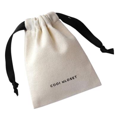 China Safety Wholesale Eco Muslin Cotton Gift Packing Canvas Pouch Customized Cotton Organic Drawstring Bag for sale