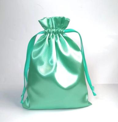 China ISO BSCI LVMH Factory Small Gift Bags Eco-friendly Recyclable Polyester Silk Satin Logo String Bag Cotton Drawstring Bag Custom Drawstring Bag for sale