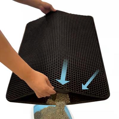 China Factory Wholesale High Quality Waterproof Double Layer EVA Cat Litter Cushion Pet Folding Mat Cat Scratch Massage Pad for sale