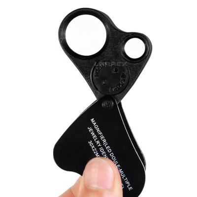 China Wholesale Widely Used 30X 60X Illuminated Diamond Compact Optical Led Magnify Adjustable Jewelers Loupe Magnifying Glass for sale