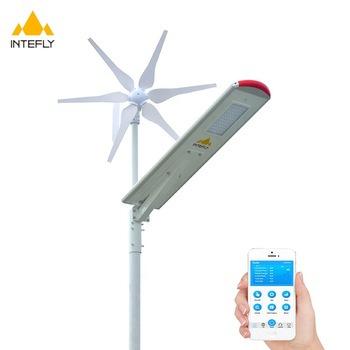 China ROAD INTEFLY 12000 Lumens Powerful Wind Powerful Solar Hybrid Solar Street Light Hybrid Solar System LED Street Light For Projects for sale