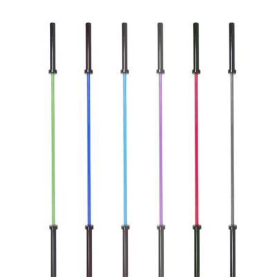 China Wholesale High Quality Durable Weightlifting Alloy Steel Chrome Women Barbell Bar Colored Barbells Bars 1500lbs for sale