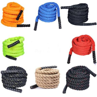 China Durable Wholesale Gym Power Training Customized Colors Struggle Ropes For Strength Training With Protective Sleeve for sale