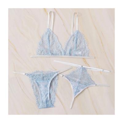 China Wholesale plus size Joyhub plus size lace lingerie fashionable women ladies adult underwear and sheer bra set for sale