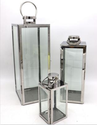 China Wholesale Outdoor Garden Lanterns Saving Stainless Steel Home Decoration Candle Lantern for sale