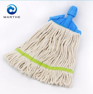 China Sustainable 4 ply blended cotton looped end wet mop, with 1