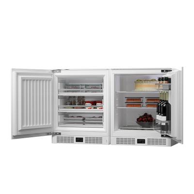 China COMPRESSOR 105L Mini White Household Build In Fridge With Reversible Door for sale