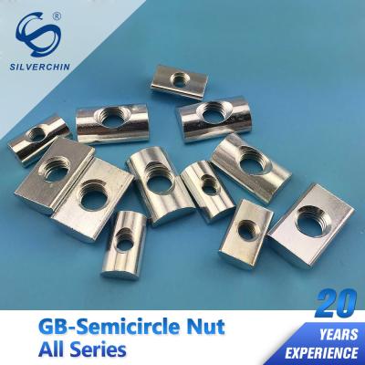 China European Standard Elastic Industial Profile Nut M5 M6 M8 Alloy Carbon Steel Plating Nickel for sale