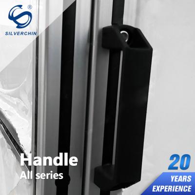 China ABS aluminum plastic handle window curtain fabric profile accessories door and aluminum window handle for sale