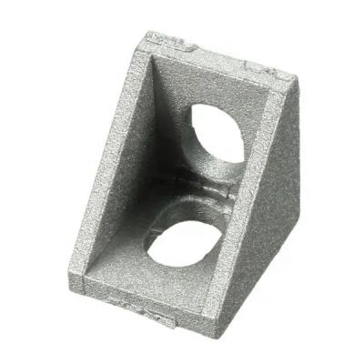 China AJ20 Aluminum Profiles Angle Corner Joint 20x20mm Aluminum Right Angle Bracket Furniture Fittings for sale