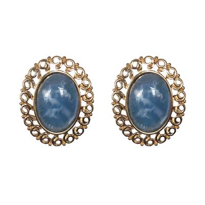 China Standard Vintage Style Alloy Diamond Material Inlay Crystal Stud Earrings For Women for sale