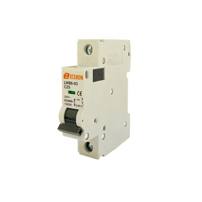 China B ZCEBOX standard mini MCB Pole single mcb price caja circuit breaker for sale