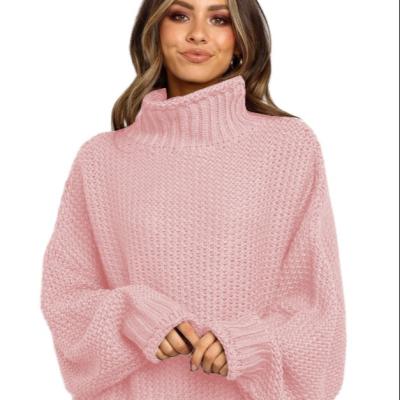 China China Factory Wholesale Anti Wrinkle Women's Sweater Turtle Neck Loose Sweater for sale