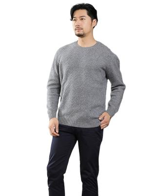 China Anti-pilling anti-pilling new long-sleeved warm knitted pegging round plaid shirt neck cashmere sweater autumn and winter sweater for sale