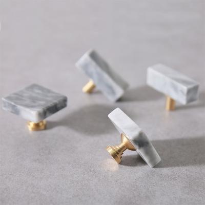 中国 Square Knob Kitchen Cupboard Handle Pulls Marble Cabinet Hardare Drawer Pulls Knobs 販売のため