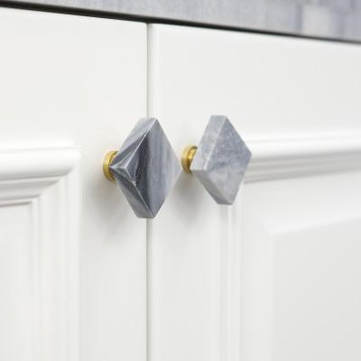 Cina brass marble stone quartz knob cabinet drawer pull and knobs handles furniture in vendita