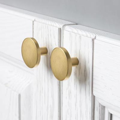 China Cheap Round Brass Drawer Furniture Handle cabinet knobs handles for sale