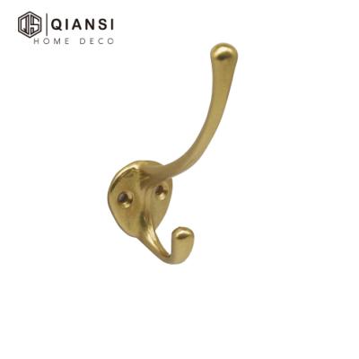 China Solid Brass Coat Hook Household Wall Hanging Single Coat Hanging Bathroom Kitchen Door Hooks for sale