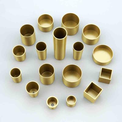 China High quality Furniture copper foot cover Brushed brass for sale