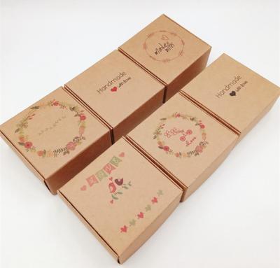 China China Recyclable Custom Kraft Paper Small Cardboard Flat Folding Paper Box for sale