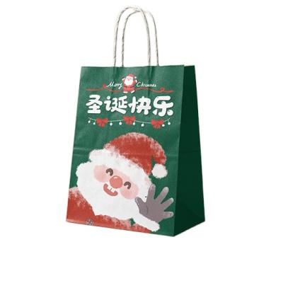 China Recyclable Custom Biodegradable Paper Gift Bags Christmas Printing Custom Shopping Packaging Paper Bag for sale