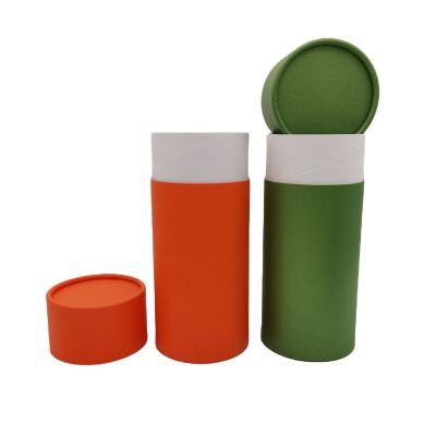 China Handmade Biodegradable Brown Kraft Paper Round Box Cylinder Tube Packaging For T-shirt / Clothes Packaging Paper Tube for sale