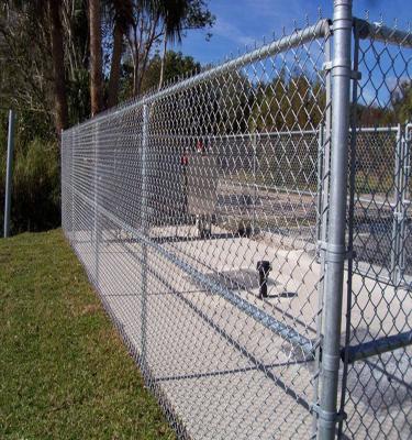 China 6 Foot 9 Gauge Chain Link Fence Easily Assembled High Quality Used Price Galvanized And PVC Coated Wire Mesh For Sale for sale