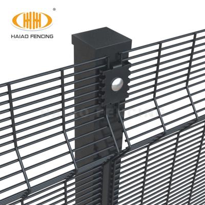 China Easily Assembled Haiao Fencing Anti Climb 358 Security Fence Black Powder Coated Clear Vision Barrier For Sale for sale