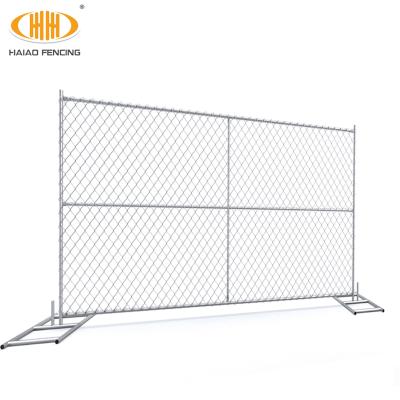 China Easily Assembled High Quality USA Standard 6x12 Galvanized Movable Link Mesh Temporary Construction Chain Fence Panel for sale