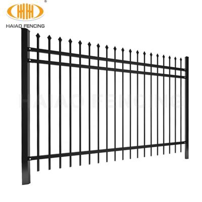 China Easily Assembled 5ftx8ft, Top Black Fence 6ftx8ft Spear Metal Panels for sale