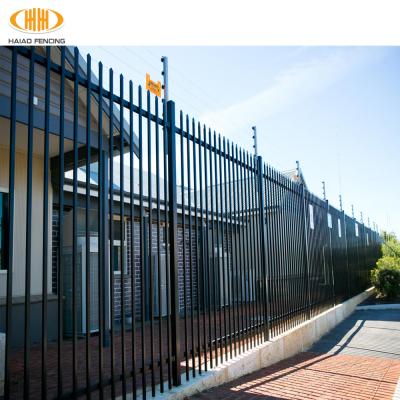 China Easily Assembled 2021 Hot Selling Black Outdoor Barrier Metal/Iron Rod Commercial Security Steel Fencing Panels For Sale for sale