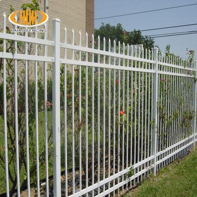 China Factory easily assembled cheap price galvanized wrought iron fence designs / steel fence for garden for sale