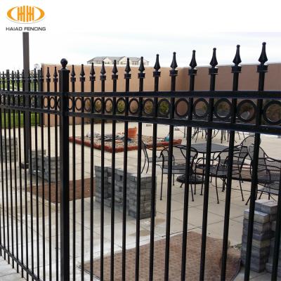 China Simple Design Easily Assembled Dimension Customized Wrought Iron Cheap Fence for sale