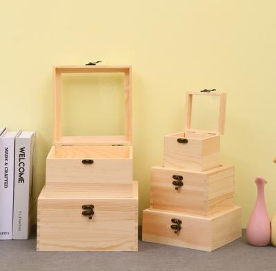 China Handmade custom size box storage box packaging logo design specification wooden box for sale