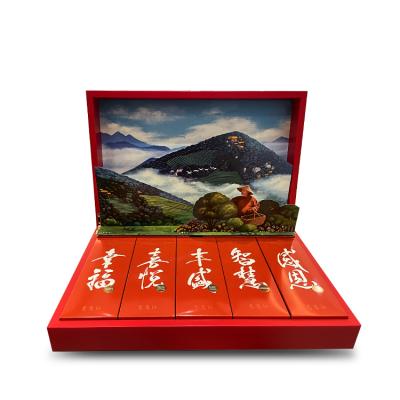 China Recycled Materials Wholesale Customized Luxury Clamshell Gift Boxes Packing Rigid Cardboard Tea Paper Boxes for sale