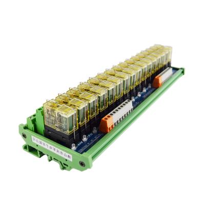 China Sealed Original Authentic 16-Channel Relay Module Double-Group 24V Electromagnetic Relay Compatible with NPN/PNP for sale