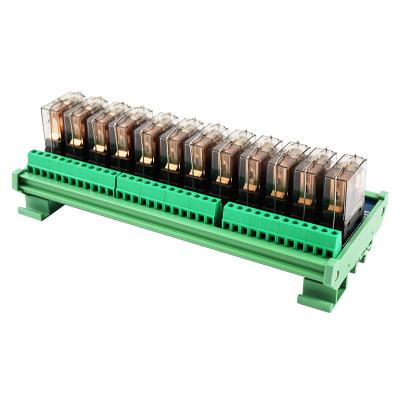 China Sealed Transparent 12-Channel 1NO 1NC DC 24V Relays Hongfa Relay Module 16A Electromagnetic Relay For Packaging Digital Control for sale